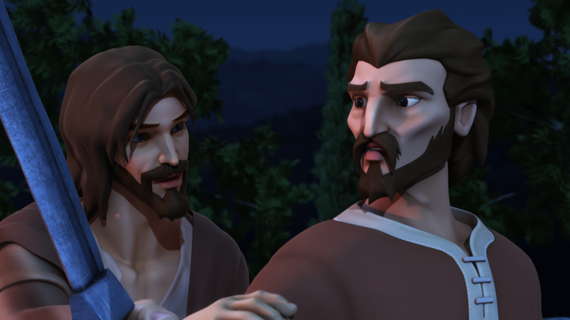 Peter Tries to Defend Jesus