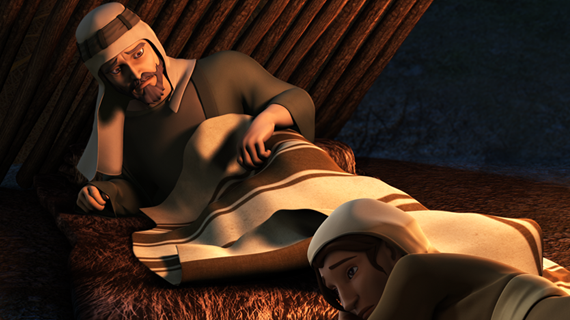 Boaz Awakens to Ruth